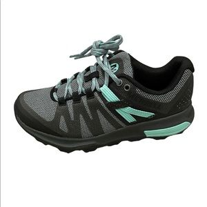 New Merrell Womens Hiking Shoes Zion FST Lace Up Round Toe Black/Wave SZ 5.5